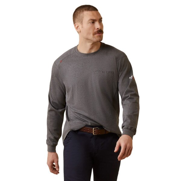 Ariat FR Long Sleeve T-Shirt in Charcoal Heather